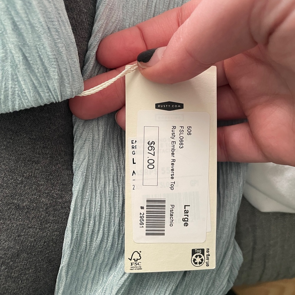 Rusty Ember Reverse Wrap Style Top - Picture 10 of 11